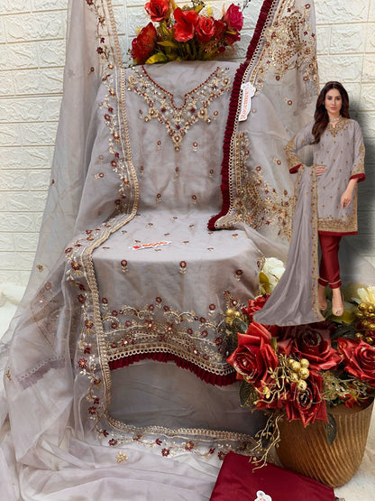 C-1657 Rosemeen Fepic Organza Pakistani Salwar Suits