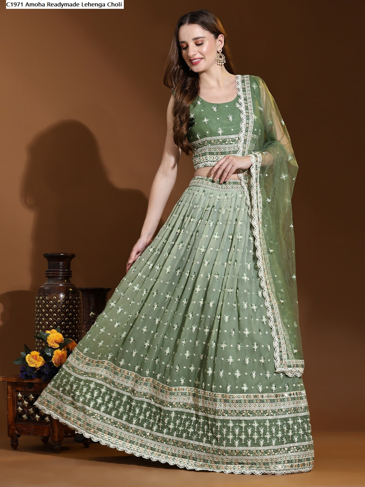 C1971 Amoha Georgette Readymade Lehenga Choli