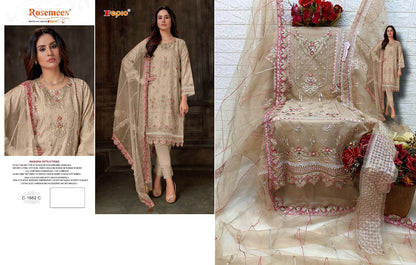 C 1662 Fepic Organza Pakistani Salwar Suits