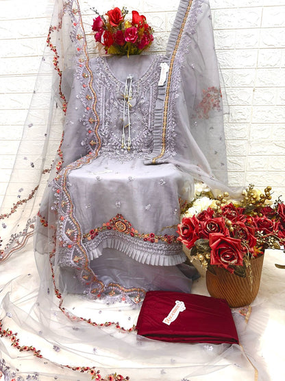 C 1673 Fepic Organza Pakistani Salwar Suits