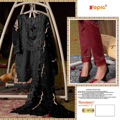 C 1673 Fepic Organza Pakistani Salwar Suits