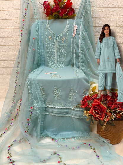 C 1676 Abc Fepic Georgette Pakistani Salwar Suits