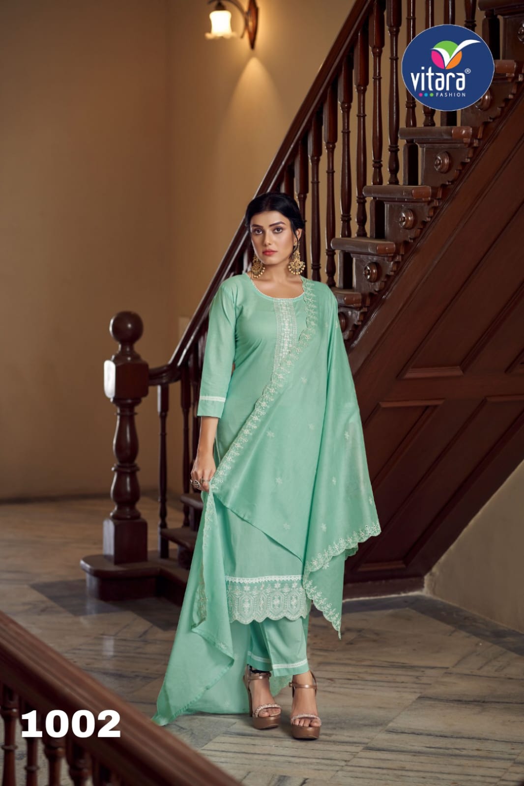 Calvin Vitara Cotton Readymade Pant Style Suits