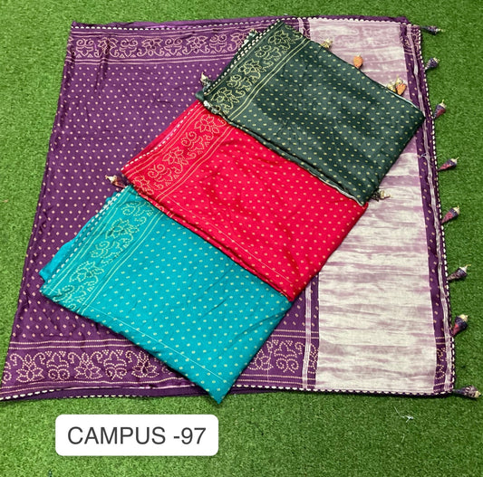 Campus 97 Kalpveli Muslin Sarees