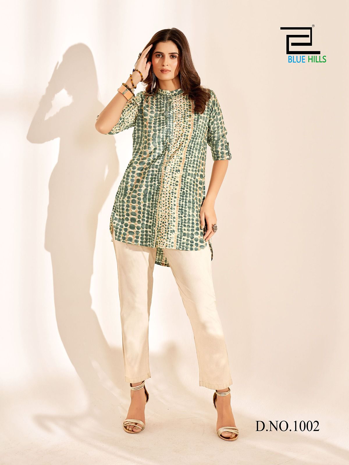 Cappuccino Blue Hills Rayon 14Kg Short Kurtis