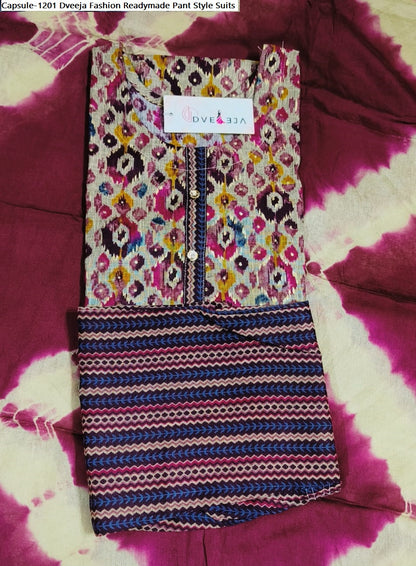 Capsule-1201 Dveeja Fashion Readymade Pant Style Suits