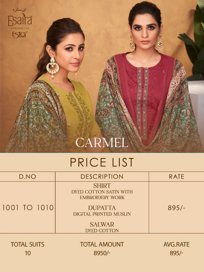 Carmel Esaira Cotton Dyed Pant Style Suits