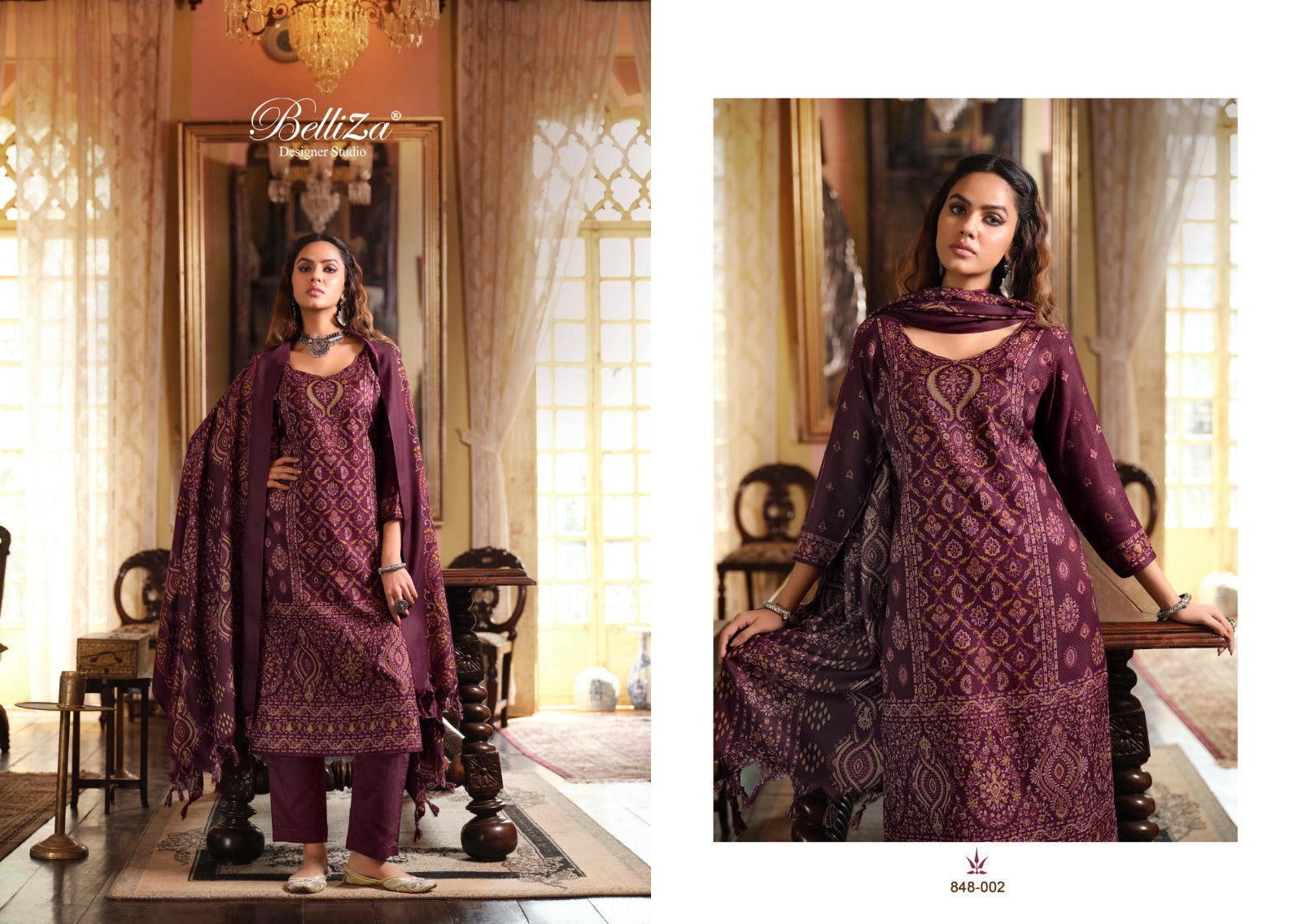 Cashmera Kaani Belliza Designer Studio Wool Pashmina Suits