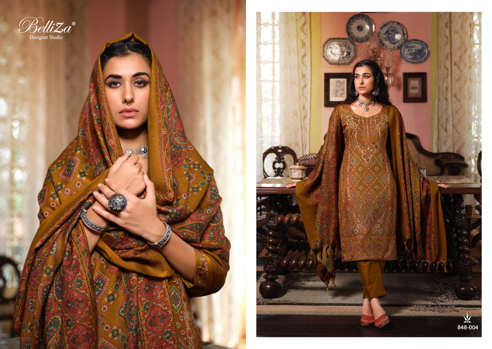 Cashmera Kaani Belliza Designer Studio Wool Pashmina Suits