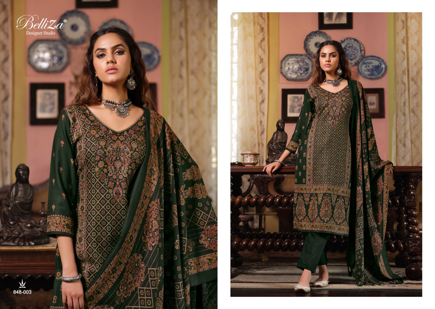 Cashmera Kaani Belliza Designer Studio Wool Pashmina Suits