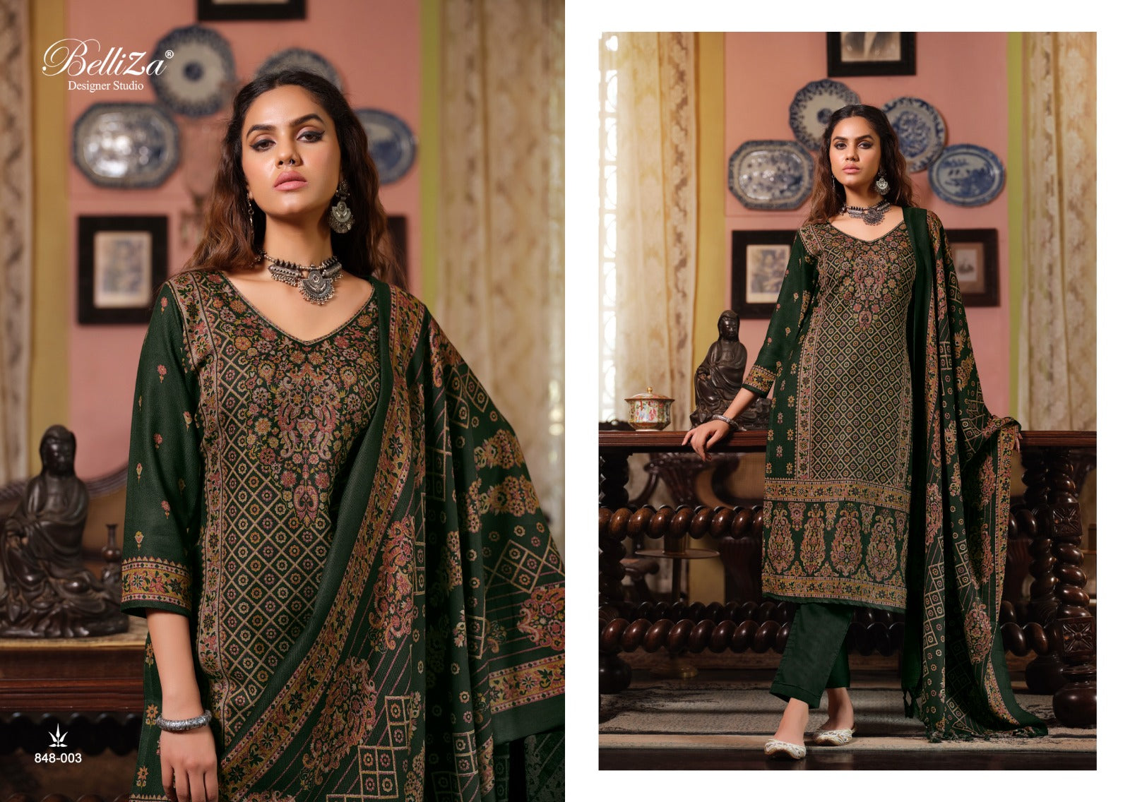 Cashmera Kaani Belliza Designer Studio Wool Pashmina Suits