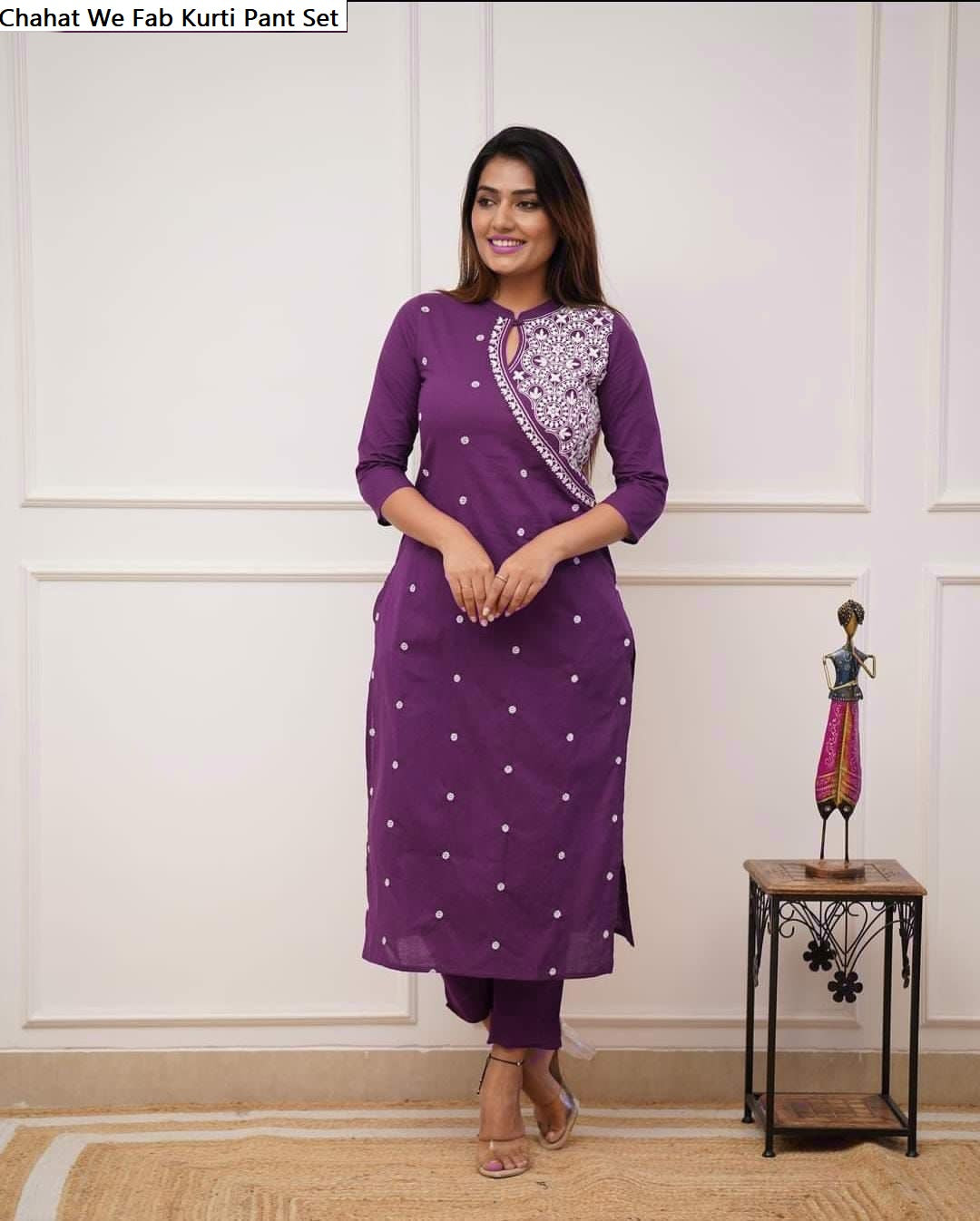 Chahat We Fab Rayon Kurti Pant Set