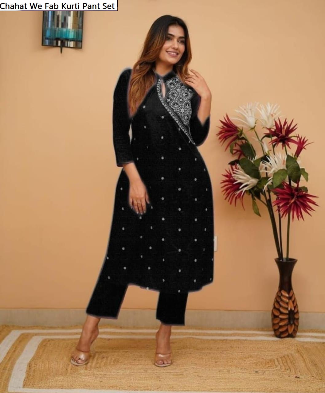 Chahat We Fab Rayon Kurti Pant Set