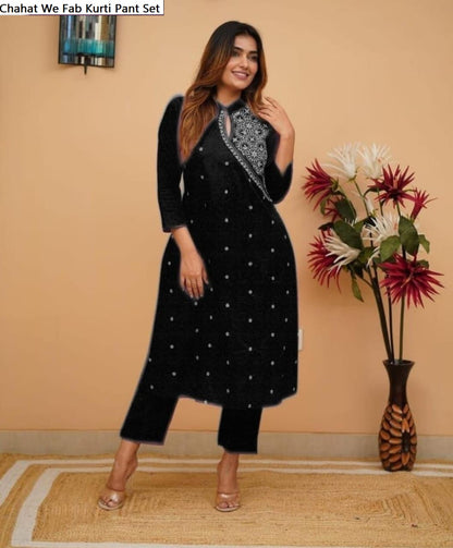 Chahat We Fab Rayon Kurti Pant Set