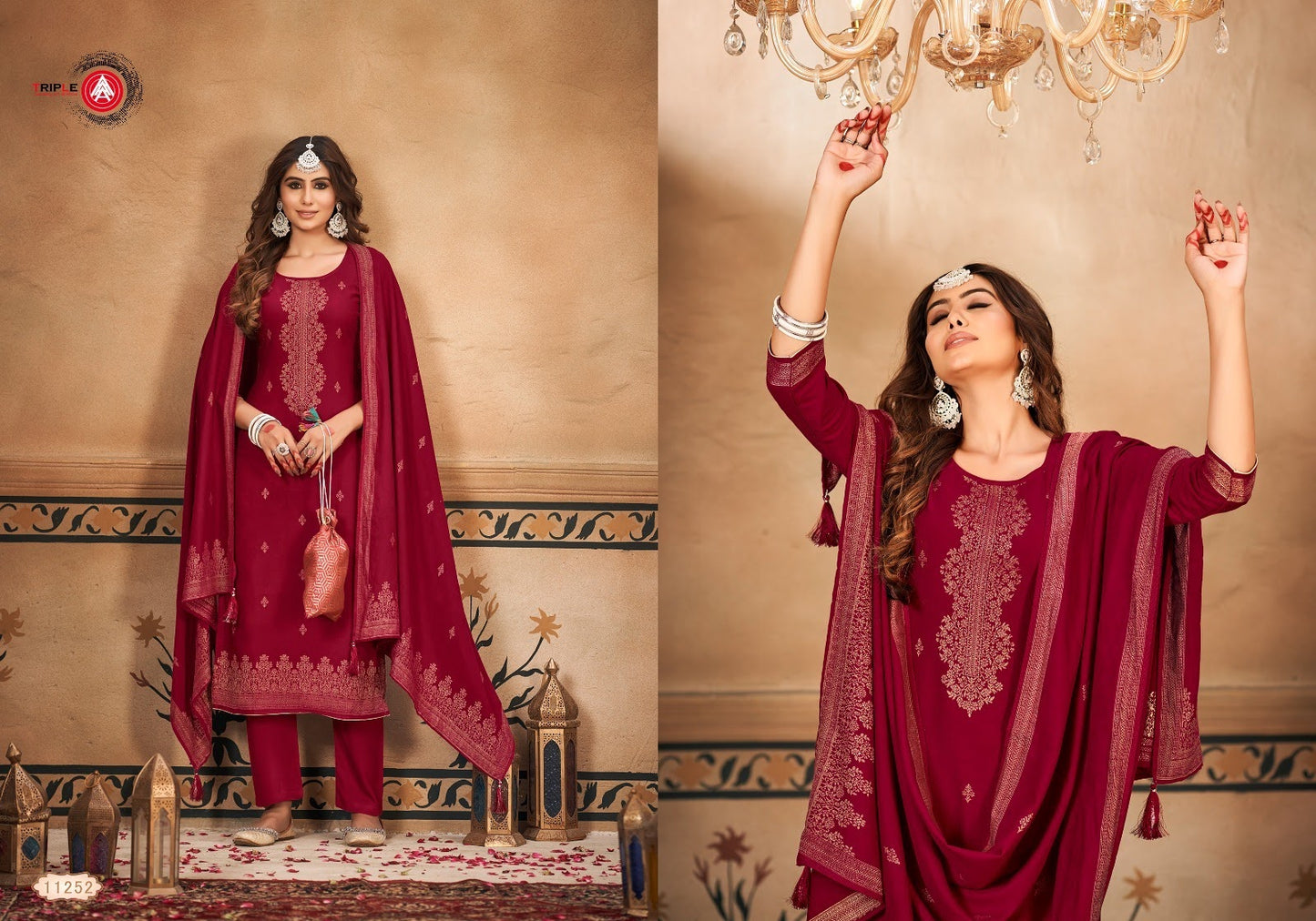 Chanchal Triple Aaa Silk Pant Style Suits