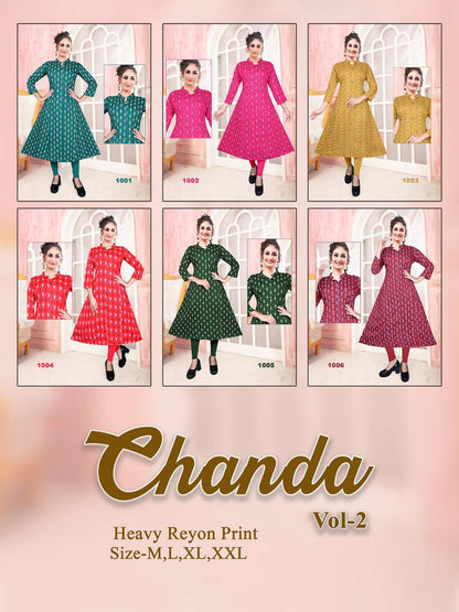 Chanda Vol 2 Kavinay Rayon Anarkali Kurtis