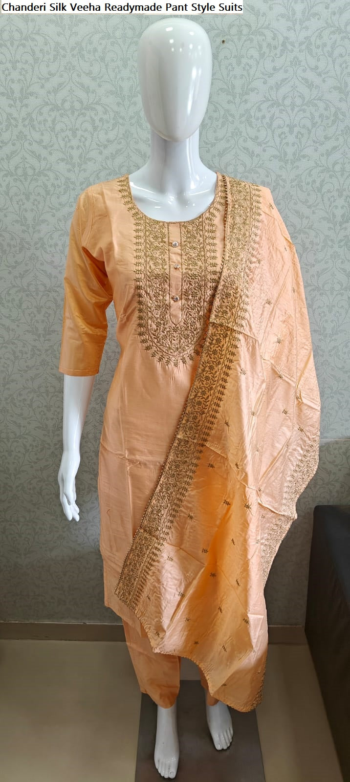 Chanderi Silk Veeha Readymade Pant Style Suits