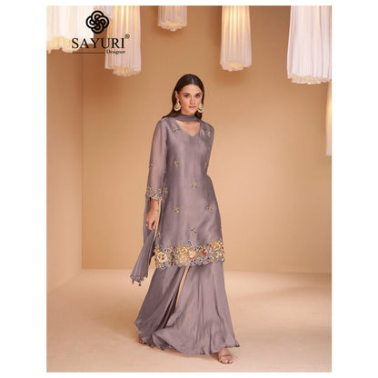 Chandni Sayuri Organza Silk Readymade Sharara Suits