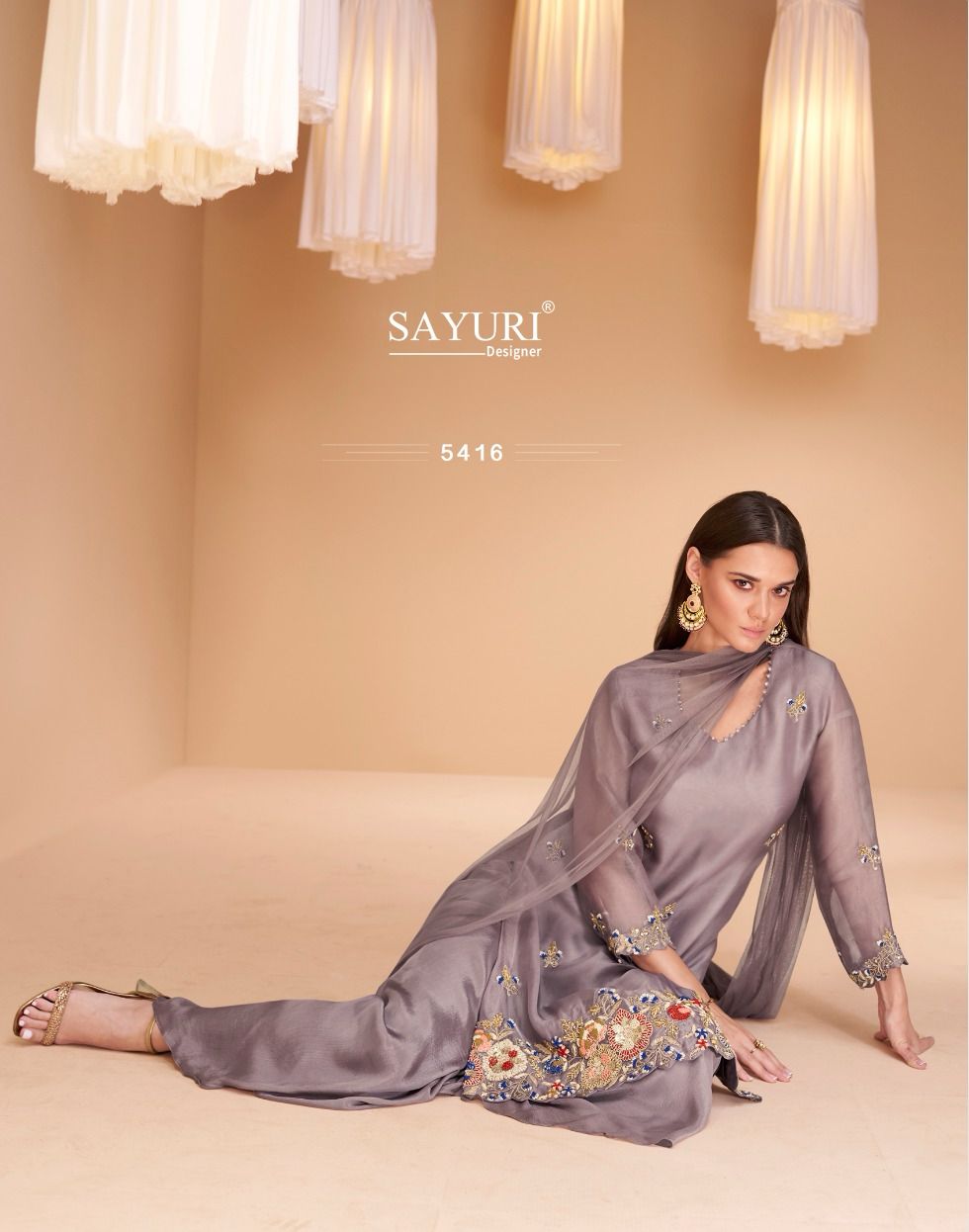 Chandni Sayuri Organza Silk Readymade Sharara Suits