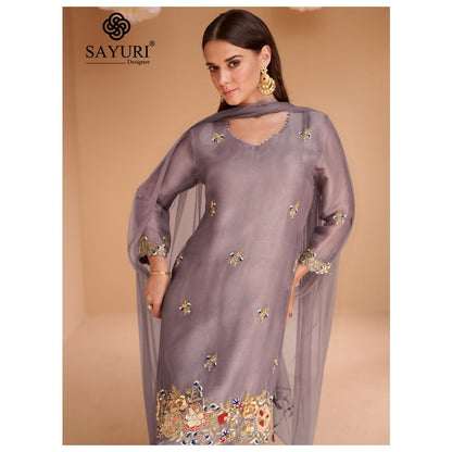 Chandni Sayuri Organza Silk Readymade Sharara Suits