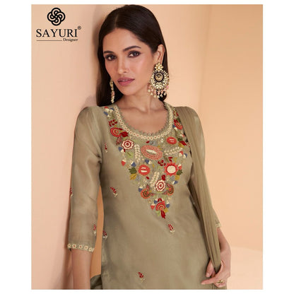 Chandni Sayuri Organza Silk Readymade Sharara Suits