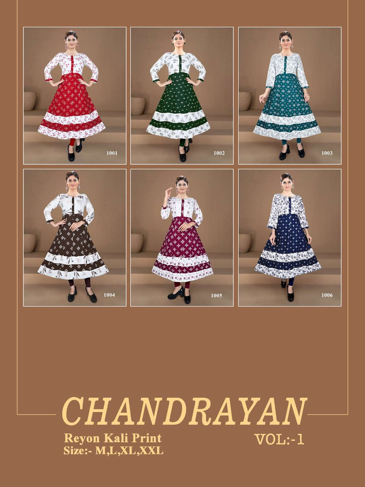 Chandrayan Vol 1 Kavinay Rayon Anarkali Kurtis