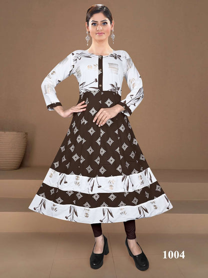 Chandrayan Vol 1 Kavinay Rayon Anarkali Kurtis