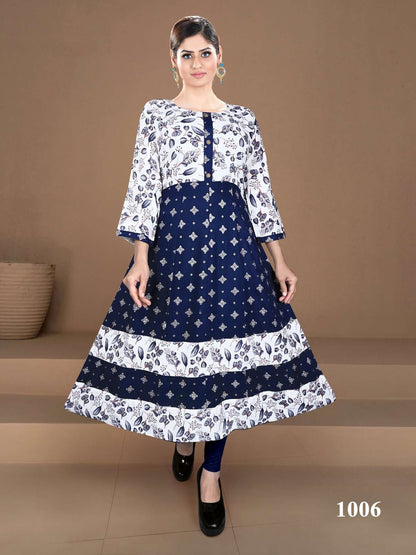 Chandrayan Vol 1 Kavinay Rayon Anarkali Kurtis