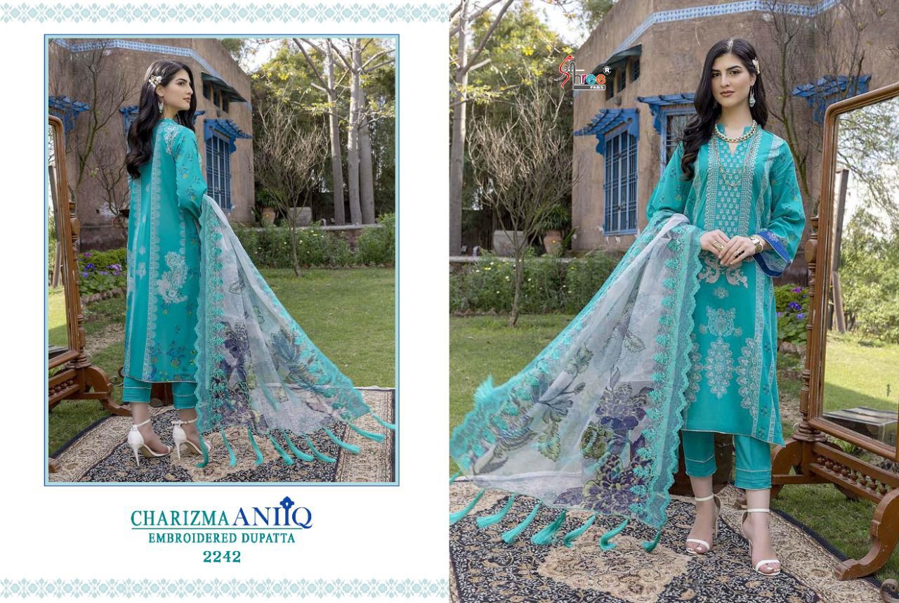 Charizma Aniq Embroidered Shree Fabs Cotton Pakistani Patch Work Suits