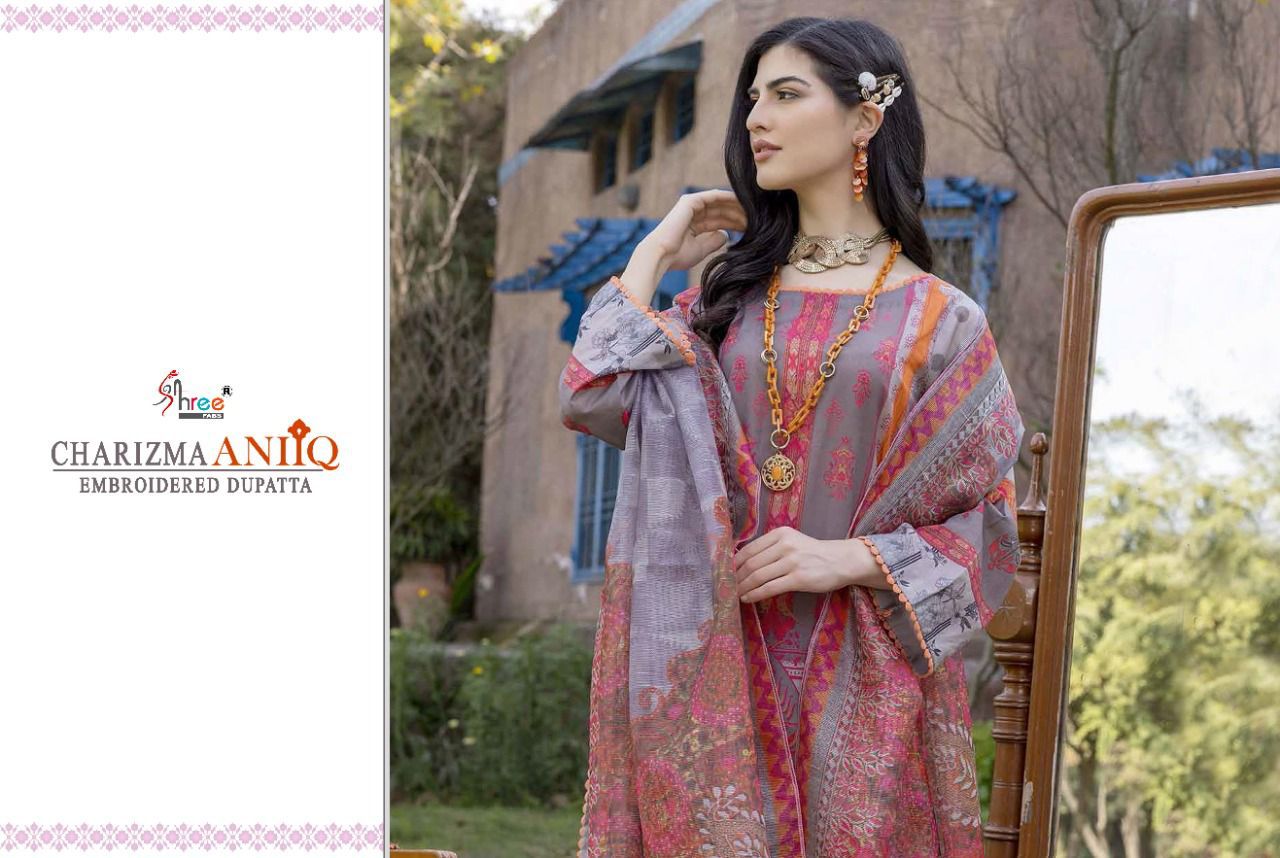 Charizma Aniq Embroidered Shree Fabs Cotton Pakistani Patch Work Suits