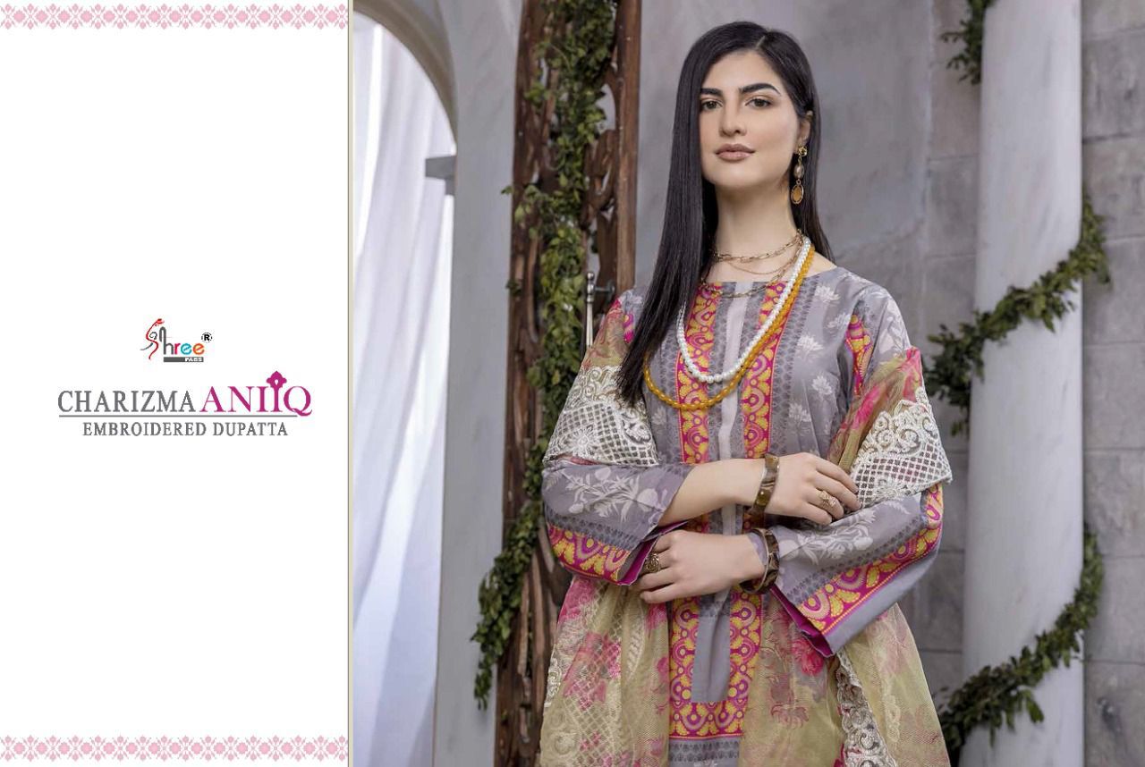 Charizma Aniq Embroidered Shree Fabs Cotton Pakistani Patch Work Suits