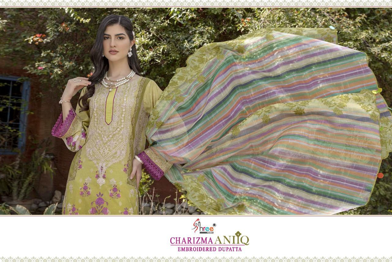 Charizma Aniq Embroidered Shree Fabs Cotton Pakistani Patch Work Suits