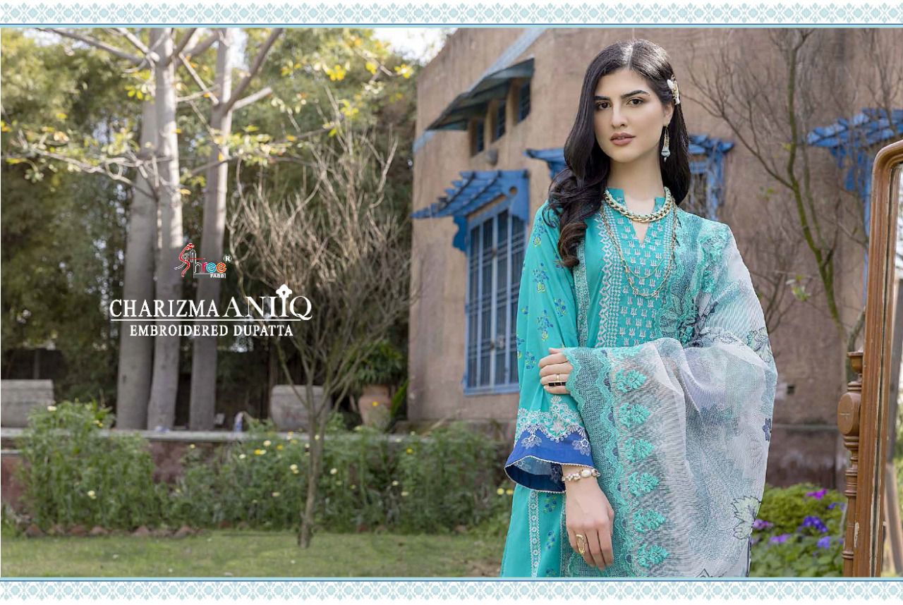 Charizma Aniq Embroidered Shree Fabs Cotton Pakistani Patch Work Suits