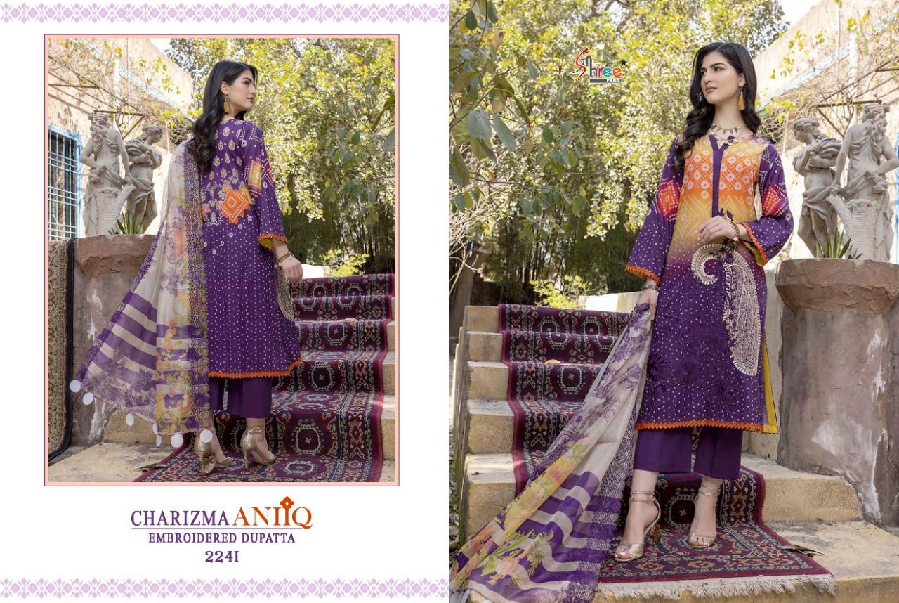 Charizma Aniq Embroidered Shree Fabs Cotton Pakistani Patch Work Suits
