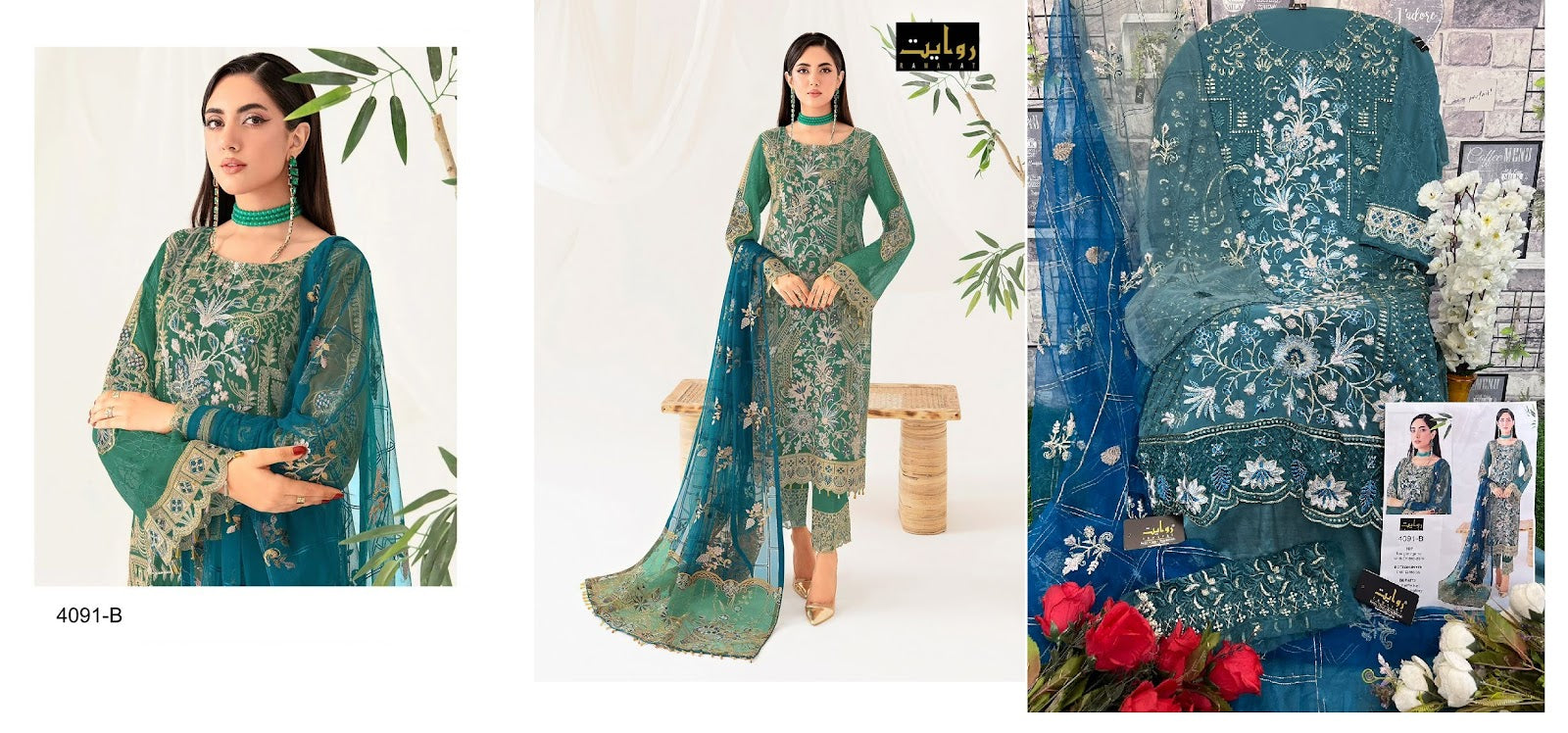 Charizma Color Vol 4 Rawayat Fox Georgette Pakistani Salwar Suits