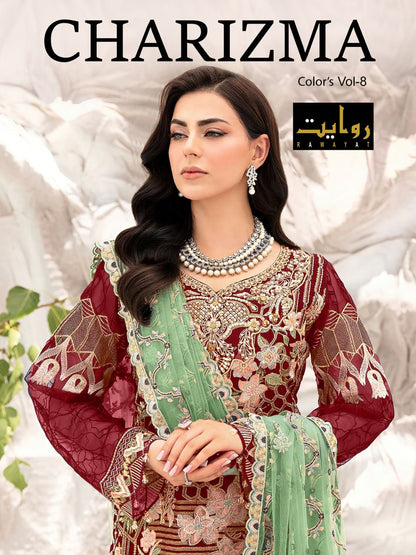 Charizma Colors Vol 8-5010 Riwayat Georgette Pakistani Salwar Suits