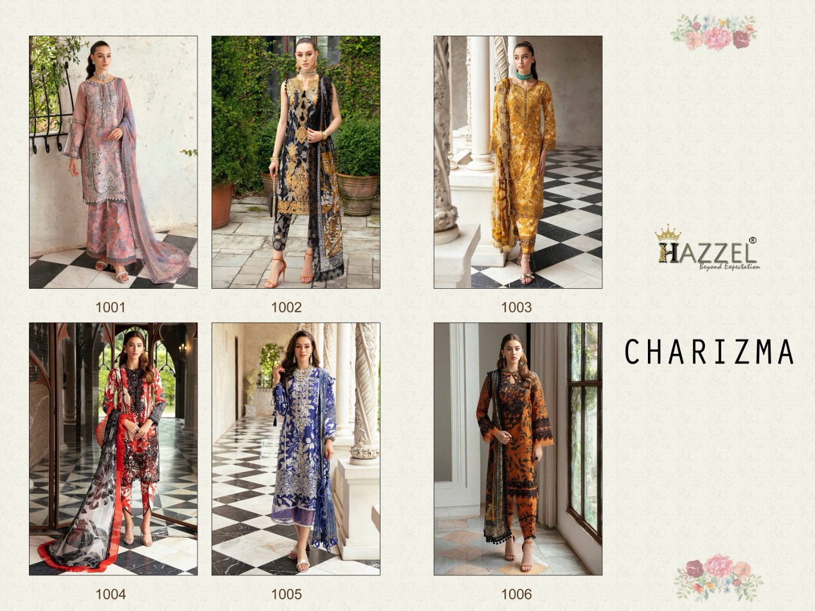 Charizma Hazzel Lawn Cotton Pakistani Patch Work Suits
