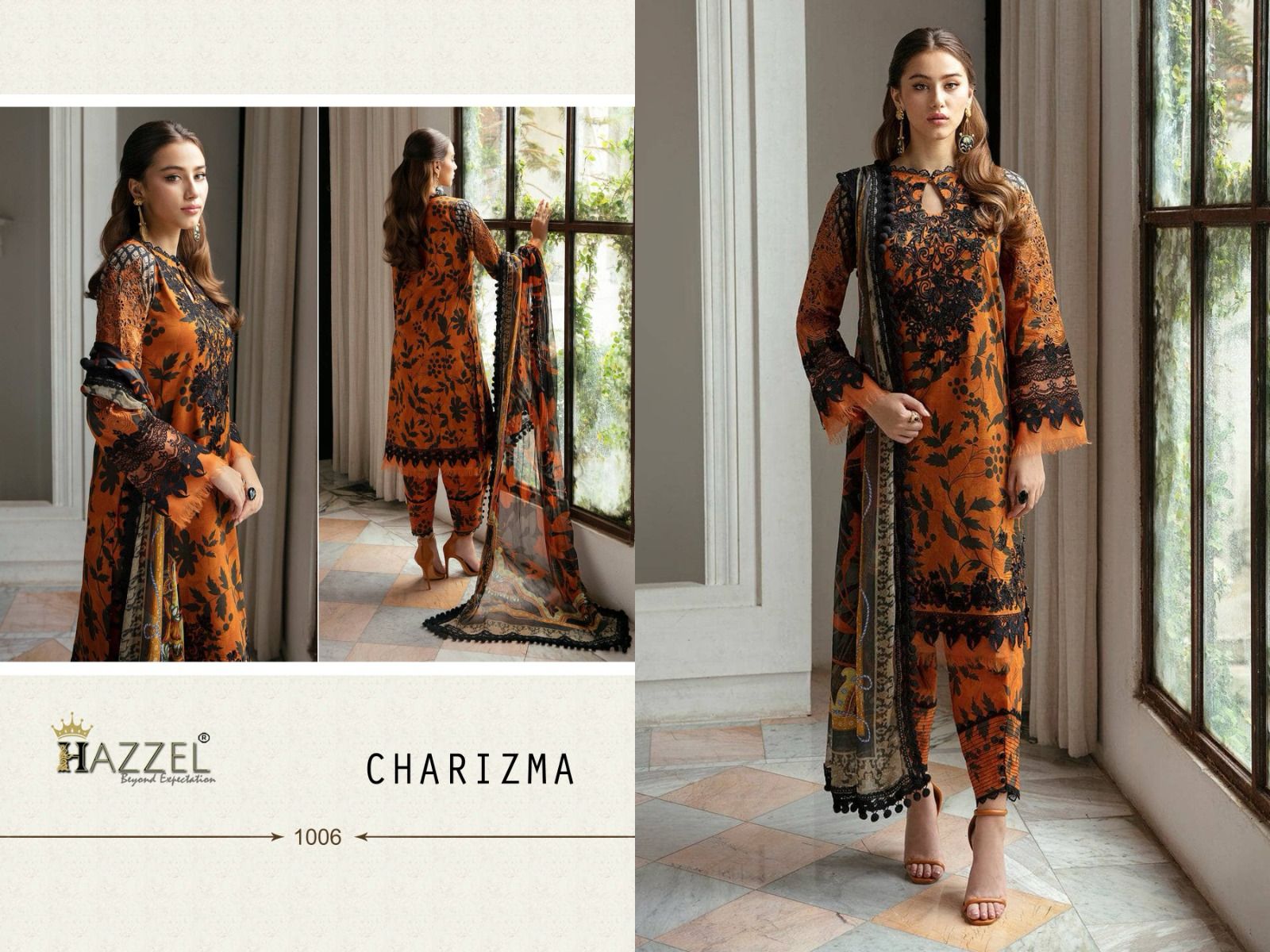 Charizma Hazzel Lawn Cotton Pakistani Patch Work Suits