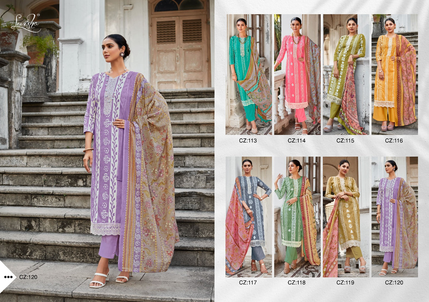 Charizma Levisha Lawn Cotton Pant Style Suits