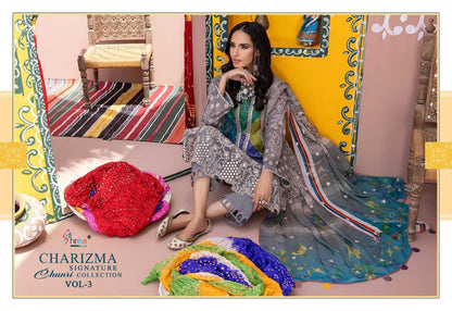 Charizma Signature Chunri Vol 3 Shree Fabs Lawn Cotton Pakistani Salwar Suits
