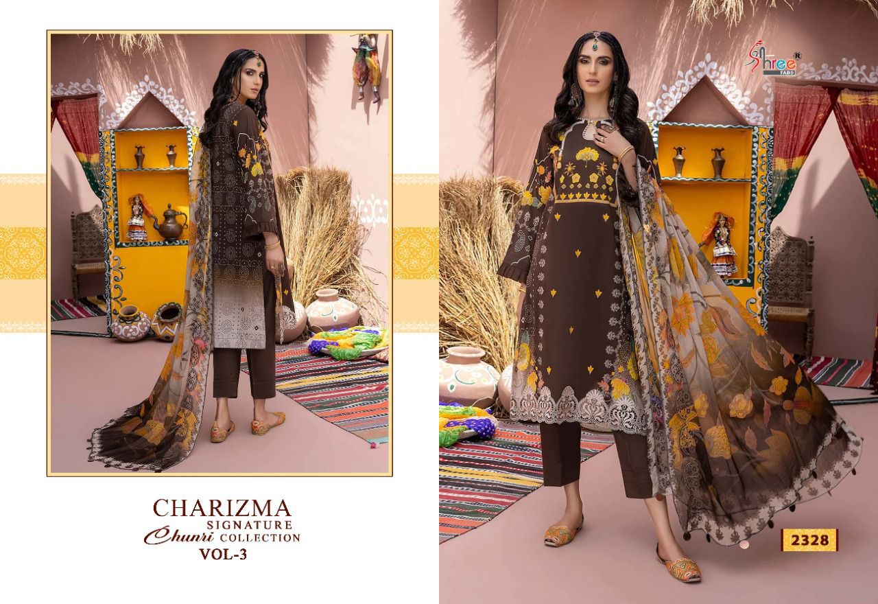 Charizma Signature Chunri Vol 3 Shree Fabs Lawn Cotton Pakistani Salwar Suits