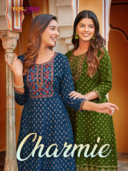Charmie Tips Tops Rayon Anarkali Kurtis