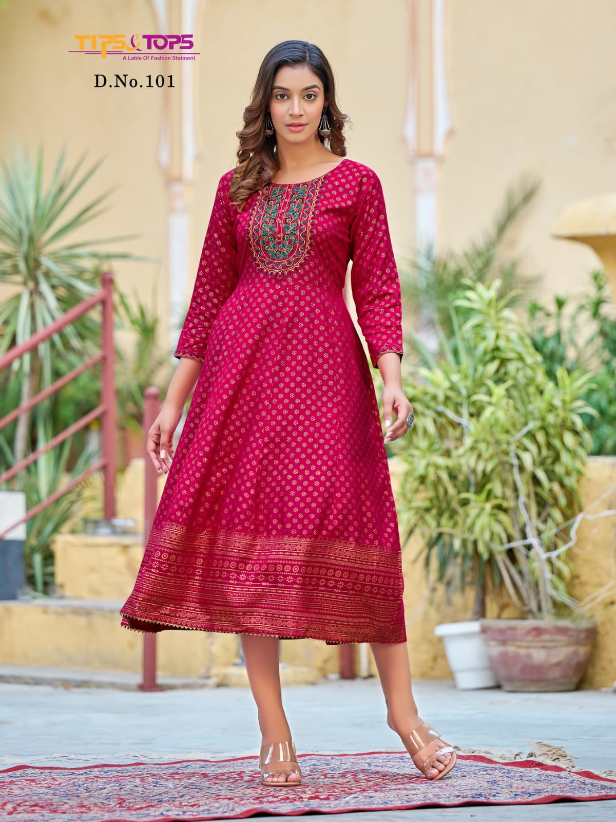 Multi Color Party Wear Three Four Sleeves Printed Georgette Anarkali Kurtis  at Best Price in Jaipur | Shiva Textiles