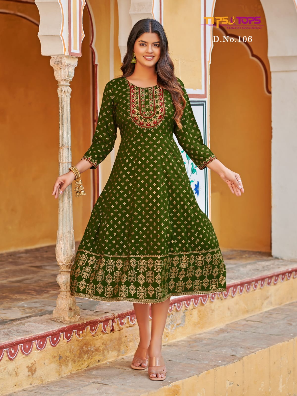 Charmie Tips Tops Rayon Anarkali Kurtis
