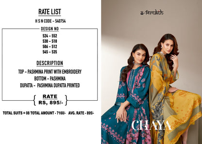 Chaya S Nirukth Pashmina Suits