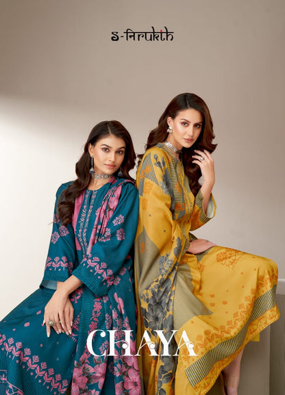 Chaya S Nirukth Pashmina Suits