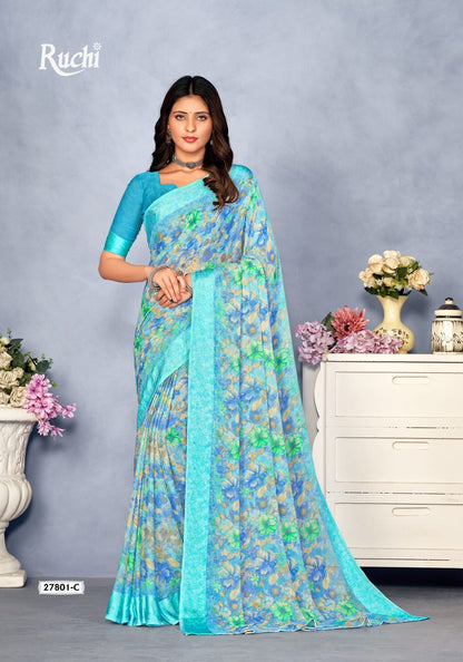 Cherry-37 Ruchi Chiffon Sarees