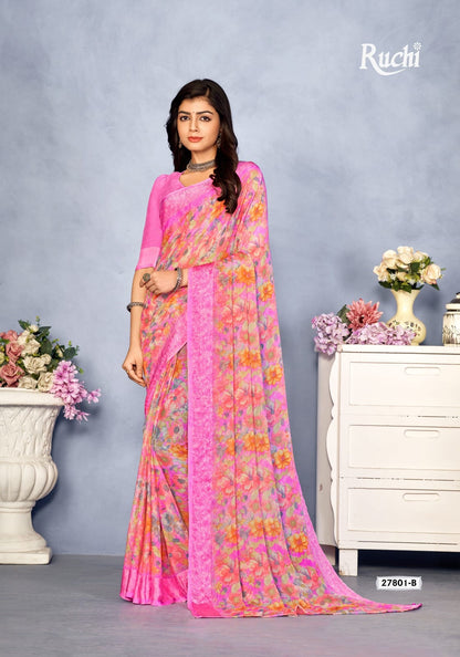 Cherry-37 Ruchi Chiffon Sarees