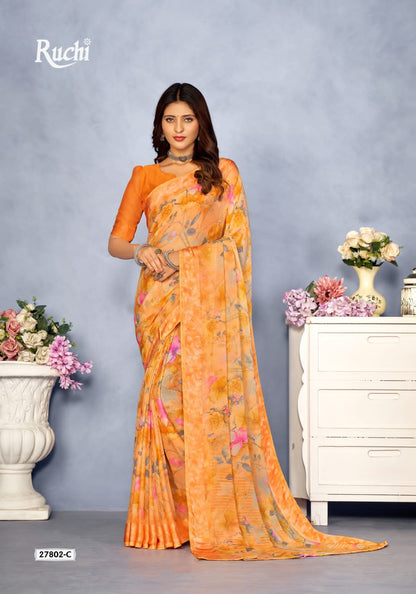 Cherry-37 Ruchi Chiffon Sarees