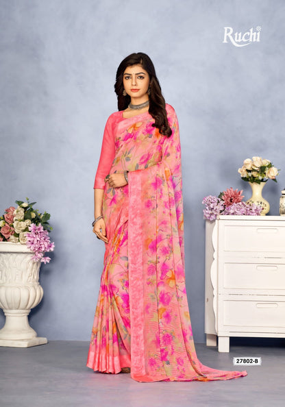 Cherry-37 Ruchi Chiffon Sarees